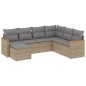 vidaXL 7-tlg. Garten-Sofagarnitur mit Kissen Beige Poly Rattan vidaXL 7-tlg. Garten-Sofagarnitur mit Kissen Beige Poly Rattan