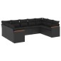 vidaXL 9-tlg. Garten-Sofagarnitur mit Kissen Schwarz Poly Rattan vidaXL 9-tlg. Garten-Sofagarnitur mit Kissen Schwarz Poly Rattan