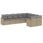 vidaXL 9-tlg. Garten-Sofagarnitur mit Kissen Beige Poly Rattan vidaXL 9-tlg. Garten-Sofagarnitur mit Kissen Beige Poly Rattan