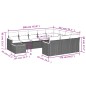 vidaXL 11-tlg. Garten-Sofagarnitur mit Kissen Schwarz Poly Rattan vidaXL 11-tlg. Garten-Sofagarnitur mit Kissen Schwarz Poly Rattan