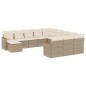 vidaXL 12-tlg. Garten-Sofagarnitur mit Kissen Beige Poly Rattan vidaXL 12-tlg. Garten-Sofagarnitur mit Kissen Beige Poly Rattan