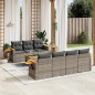 vidaXL 8-tlg. Garten-Sofagarnitur mit Kissen Grau Poly Rattan vidaXL 8-tlg. Garten-Sofagarnitur mit Kissen Grau Poly Rattan