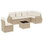 vidaXL 7-tlg. Garten-Sofagarnitur mit Kissen Beige Poly Rattan vidaXL 7-tlg. Garten-Sofagarnitur mit Kissen Beige Poly Rattan