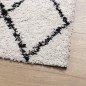 vidaXL Teppich Shaggy Hochflor Modern Creme und Schwarz 100x200 cm vidaXL Teppich Shaggy Hochflor Modern Creme und Schwarz 100x200 cm