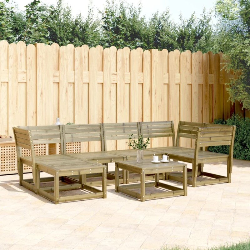 vidaXL 6-tlg. Garten-Sofagarnitur Kiefernholz Imprägniert vidaXL 6-tlg. Garten-Sofagarnitur Kiefernholz Imprägniert