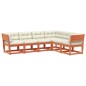 vidaXL 6-tlg. Garten-Sofagarnitur mit Kissen Wachsbraun Kiefernholz vidaXL 6-tlg. Garten-Sofagarnitur mit Kissen Wachsbraun Kiefernholz