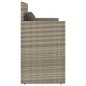 vidaXL Gartenbank mit Kissen Hellgrau Poly Rattan vidaXL Gartenbank mit Kissen Hellgrau Poly Rattan