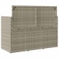 vidaXL Gartenbank mit Kissen Hellgrau Poly Rattan vidaXL Gartenbank mit Kissen Hellgrau Poly Rattan