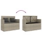 vidaXL Gartenbank mit Kissen Hellgrau Poly Rattan vidaXL Gartenbank mit Kissen Hellgrau Poly Rattan