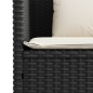 vidaXL Gartenbank mit Kissen Schwarz Poly Rattan vidaXL Gartenbank mit Kissen Schwarz Poly Rattan