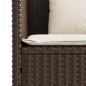 vidaXL Gartenbank mit Kissen Braun Poly Rattan vidaXL Gartenbank mit Kissen Braun Poly Rattan