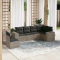 vidaXL 6-tlg. Garten-Sofagarnitur mit Kissen Grau Poly Rattan vidaXL 6-tlg. Garten-Sofagarnitur mit Kissen Grau Poly Rattan