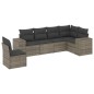 vidaXL 6-tlg. Garten-Sofagarnitur mit Kissen Grau Poly Rattan vidaXL 6-tlg. Garten-Sofagarnitur mit Kissen Grau Poly Rattan