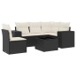 vidaXL 6-tlg. Garten-Sofagarnitur mit Kissen Schwarz Poly Rattan vidaXL 6-tlg. Garten-Sofagarnitur mit Kissen Schwarz Poly Rattan