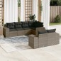 vidaXL 7-tlg. Garten-Sofagarnitur mit Kissen Grau Poly Rattan vidaXL 7-tlg. Garten-Sofagarnitur mit Kissen Grau Poly Rattan