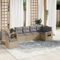 vidaXL 6-tlg. Garten-Sofagarnitur mit Kissen Beige Poly Rattan vidaXL 6-tlg. Garten-Sofagarnitur mit Kissen Beige Poly Rattan