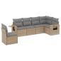 vidaXL 6-tlg. Garten-Sofagarnitur mit Kissen Beige Poly Rattan vidaXL 6-tlg. Garten-Sofagarnitur mit Kissen Beige Poly Rattan