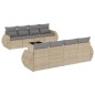 vidaXL 9-tlg. Garten-Sofagarnitur mit Kissen Beige Poly Rattan vidaXL 9-tlg. Garten-Sofagarnitur mit Kissen Beige Poly Rattan
