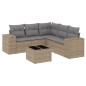 vidaXL 6-tlg. Garten-Sofagarnitur mit Kissen Beige Poly Rattan vidaXL 6-tlg. Garten-Sofagarnitur mit Kissen Beige Poly Rattan