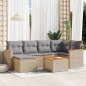 vidaXL 7-tlg. Garten-Sofagarnitur mit Kissen Beige Poly Rattan vidaXL 7-tlg. Garten-Sofagarnitur mit Kissen Beige Poly Rattan