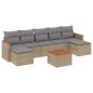 vidaXL 8-tlg. Garten-Sofagarnitur mit Kissen Beige Poly Rattan vidaXL 8-tlg. Garten-Sofagarnitur mit Kissen Beige Poly Rattan