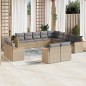 vidaXL 13-tlg. Garten-Sofagarnitur mit Kissen Beige Poly Rattan vidaXL 13-tlg. Garten-Sofagarnitur mit Kissen Beige Poly Rattan