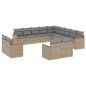 vidaXL 13-tlg. Garten-Sofagarnitur mit Kissen Beige Poly Rattan vidaXL 13-tlg. Garten-Sofagarnitur mit Kissen Beige Poly Rattan