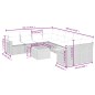 vidaXL 9-tlg. Garten-Sofagarnitur mit Kissen Grau Poly Rattan vidaXL 9-tlg. Garten-Sofagarnitur mit Kissen Grau Poly Rattan