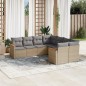 vidaXL 8-tlg. Garten-Sofagarnitur mit Kissen Beige Poly Rattan vidaXL 8-tlg. Garten-Sofagarnitur mit Kissen Beige Poly Rattan