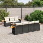 vidaXL 8-tlg. Garten-Sofagarnitur mit Kissen Schwarz Poly Rattan vidaXL 8-tlg. Garten-Sofagarnitur mit Kissen Schwarz Poly Rattan