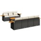 vidaXL 8-tlg. Garten-Sofagarnitur mit Kissen Schwarz Poly Rattan vidaXL 8-tlg. Garten-Sofagarnitur mit Kissen Schwarz Poly Rattan