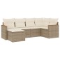 vidaXL 6-tlg. Garten-Sofagarnitur mit Kissen Beige Poly Rattan vidaXL 6-tlg. Garten-Sofagarnitur mit Kissen Beige Poly Rattan