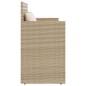 vidaXL Gartenbank mit Kissen Beige Poly Rattan vidaXL Gartenbank mit Kissen Beige Poly Rattan