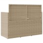 vidaXL Gartenbank mit Kissen Beige Poly Rattan vidaXL Gartenbank mit Kissen Beige Poly Rattan