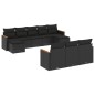 vidaXL 10-tlg. Garten-Sofagarnitur mit Kissen Schwarz Poly Rattan vidaXL 10-tlg. Garten-Sofagarnitur mit Kissen Schwarz Poly Rattan