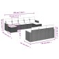 vidaXL 10-tlg. Garten-Sofagarnitur mit Kissen Schwarz Poly Rattan vidaXL 10-tlg. Garten-Sofagarnitur mit Kissen Schwarz Poly Rattan