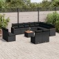 vidaXL 13-tlg. Garten-Sofagarnitur mit Kissen Schwarz Poly Rattan vidaXL 13-tlg. Garten-Sofagarnitur mit Kissen Schwarz Poly Rattan