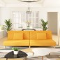 vidaXL Schlafsofa 2-Sitzer mit 2 Kissen Gelb Stoff vidaXL Schlafsofa 2-Sitzer mit 2 Kissen Gelb Stoff