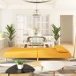vidaXL Schlafsofa 2-Sitzer mit 2 Kissen Gelb Stoff vidaXL Schlafsofa 2-Sitzer mit 2 Kissen Gelb Stoff