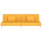 vidaXL Schlafsofa 2-Sitzer mit 2 Kissen Gelb Stoff vidaXL Schlafsofa 2-Sitzer mit 2 Kissen Gelb Stoff