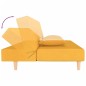 vidaXL Schlafsofa 2-Sitzer mit 2 Kissen Gelb Stoff vidaXL Schlafsofa 2-Sitzer mit 2 Kissen Gelb Stoff