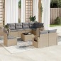 vidaXL 9-tlg. Garten-Sofagarnitur mit Kissen Beige Poly Rattan vidaXL 9-tlg. Garten-Sofagarnitur mit Kissen Beige Poly Rattan
