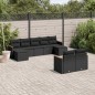 vidaXL 9-tlg. Garten-Sofagarnitur mit Kissen Schwarz Poly Rattan vidaXL 9-tlg. Garten-Sofagarnitur mit Kissen Schwarz Poly Rattan