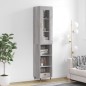 Highboard Grau Sonoma 34,5x34x180 cm Holzwerkstoff Highboard Grau Sonoma 34,5x34x180 cm Holzwerkstoff