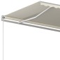 vidaXL Markise Automatisch Einziehbar mit Pfosten 4,5x3,5 m Creme vidaXL Markise Automatisch Einziehbar mit Pfosten 4,5x3,5 m Creme
