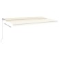 vidaXL Markise Automatisch Einziehbar mit Pfosten 6x3,5 m Creme vidaXL Markise Automatisch Einziehbar mit Pfosten 6x3,5 m Creme