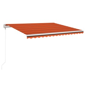 vidaXL Markise Automatisch Einziehbar 450x350 cm Orange und Braun