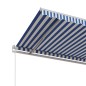 vidaXL Markise Automatisch Einziehbar 450x350 cm Blau und Weiß vidaXL Markise Automatisch Einziehbar 450x350 cm Blau und Weiß