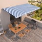 vidaXL Markise Automatisch Einziehbar 600x350 cm Blau und Weiß vidaXL Markise Automatisch Einziehbar 600x350 cm Blau und Weiß