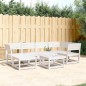 vidaXL 6-tlg. Garten-Sofagarnitur Weiß Massivholz Kiefer vidaXL 6-tlg. Garten-Sofagarnitur Weiß Massivholz Kiefer